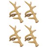 SARO LIFESTYLE Antler Napkin Rings (Set of 4), Gold, 1.5 (NR287.GL)