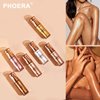 PHOERA Body Luminizer Highlighter, Waterproof Moisturizing and Glow For Face & Body, Face Body Glow Illuminator (105 Diamond Platinum)