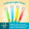 Brusheez Little Toddlers Sonic Toothbrush - Safe & Gentle Toothbrush for Ages 1-3 with Built-in, Light-Up 2-Minute Timer, Extra Brush Head, & Storage Base for First-Time Brushers (Rex The Dinosaur)