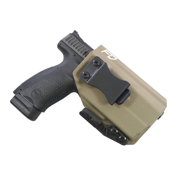 Fierce Defender IWB Kydex Holster CZ P10c w/Olight PL-Mini Valkyrie The Paladin Series -Made in USA- (Flat Dark Earth)