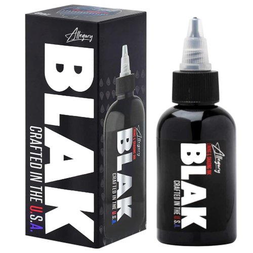 Allegory Tattoo Ink – Blak, Premium Black Tattoo Ink, Perfect for Lining and Shading, Smooth, Consistent Pigment, Vegan Friendly Tattoo Color, Organic Ink, Crafted in The USA, 2 oz