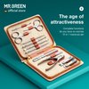 MR.GREEN Manicure Set 12 in 1 Full Function Nail Clippers Personal Care Tool Kits Stainless Steel Pedicure Sets with Leather Case Idea Gift (12Pcs set)