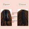 Ponytail Hair Extensions, 16Inches Long Wavy Claws Ponytail Extension Drawstring Ponytail Two Types Ponytail for Women Girls (Ash Golden Blonde Mix Bleach Blonde)