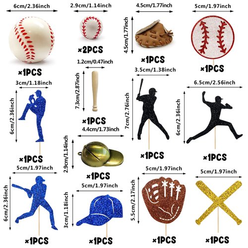 Baseball Cake Decorations Sports Theme Party Decoration Supplies Baseball Themed Happy Birthday Cake Topper Party Decorations