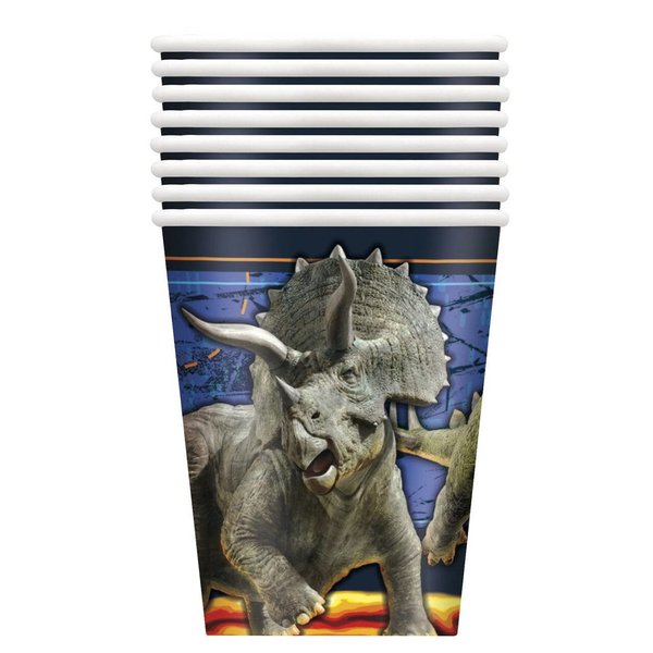 Disposable Paper Cups - 9 Oz, Jurassic World, 8 Pcs