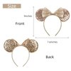 WOVOWOVO Mouse Ears Headbands for Women Girls Sparkle Bow Hairbands Birthdays Christmas for Cosplay Costume Princess Party Decorations