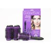 Click n Curl Blowout Brush Set of (5) Barrels + Universal Handle | Round Brush Set for Blowouts | Hairstyling Beauty Tools | (Medium) Purple