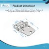 MARINE CITY Stainless Steel Short Sided Strap Hinges Polished Size 2.2 Inches ×1.5 Inches for Hatches Cabinet Doors (Pack of 2)