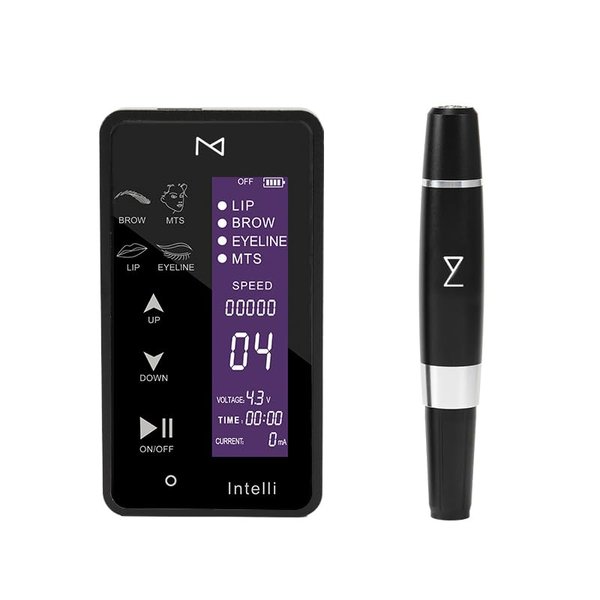 INTELLI Digita Permanent Make Up Machine Touch Screen Panel Multi Function By Mellie Microblading - LCD Control Panel - Ombré Powder Brows. Lips & Eyeliner- Supply (Machine, Black)