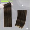 Hetto Brown Pony tails Hair Extensions Dark Brown Wrap Around Ponytail Human Hair #4 Chocolate Brown Ponytail Extensions Human Hair 18 Inch 80g