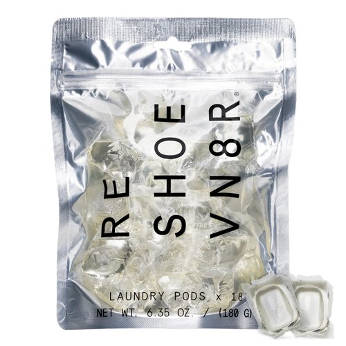 Reshoevn8r Sneaker Laundry Detergent, 18 Pods, Fresh Linen Scent, Ditch Regular Detergent, Deep Cleans, Condition, Remove Odors, For Mesh, Canvas Shoes