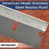 Ultra Sharp, USA-Made Steel Razor Scraper Blades Bulk 100 Pack by Nova Supply with Cardboard Carton Cutter Tool! Strong Single Edge 1.5 in Blade for Scrapers and Cutting Tools in a Safe Reclosable Box