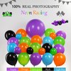 Truck Theme Balloon Garland Arch Kit Purple and Green Black with Big Wheels checkered star mylar foil balloons For Kids 2th 3th 4th Boy Birthday Race Car themed Party Decoration Supplies