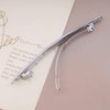 Iaceble Minimalist Metal Bar Hairclip Silver Geometric Hair Barrette Clip Tube Bar Hairclip Clamp French Ponytail Holder Hairclips Decorative Hair Accessories for Women and Girls Headdress