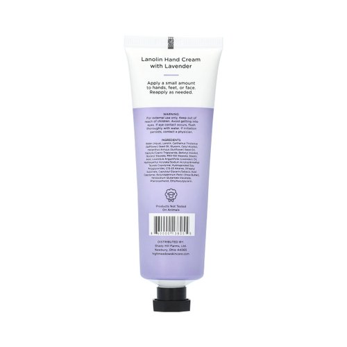 High Meadow Lanolin Skin Cream - Deep Hydration Formula for Soft, Radiant Skin Care - Repairs Dry and Cracked Skin on Hands, Feet & Elbows - Multi-Purpose Soothing Lotion - 3.0 Oz Lavender Moisturizer