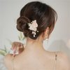 Metal Flower Hair Stick,2 PCS Floral Hairpin Hair Chopsticks Hair Clip Chignon Pin Hair Decor Hair Accessories for Women Girls 036#01