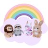 My OLi 5" Plush Toys Set Stuffed Animals Bundle of Fairy Tale Animal Toys Unicorn,Lion,Rabbit and Sloth Stuffed Animals Pack of 4 for Babies Kids Girls Boys