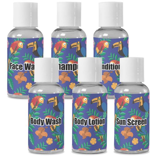 Personalized Parrots & Toucans Travel Bottles