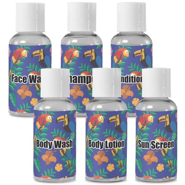 Personalized Parrots & Toucans Travel Bottles