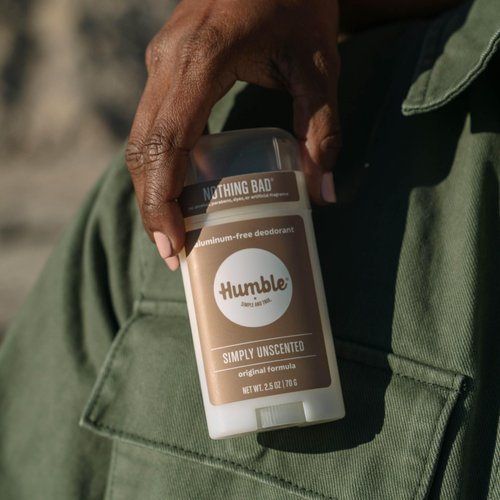 HUMBLE BRANDS Original Formula Aluminum-free Deodorant. Long Lasting Odor Control with Baking Soda, Simply Unscented, Pack of 1