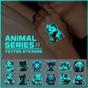 Yobbai Luminous Tattoos For Kids, Animal Tattoos Stickers with Dogs, Cats, Pandas, Foxes, Waterproof Glow In The Dark Tattoos for Kids Party Supplies