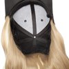 S-noilite 16" Baseball Cap with Hair Baseball Hats with Hair Attached Curly Wavy Cap Wig with Hair Extensions Adjustable Culry Baseball Hat Wig for Women (16" -Curly, Sandy Blonde & Bleach Blonde)