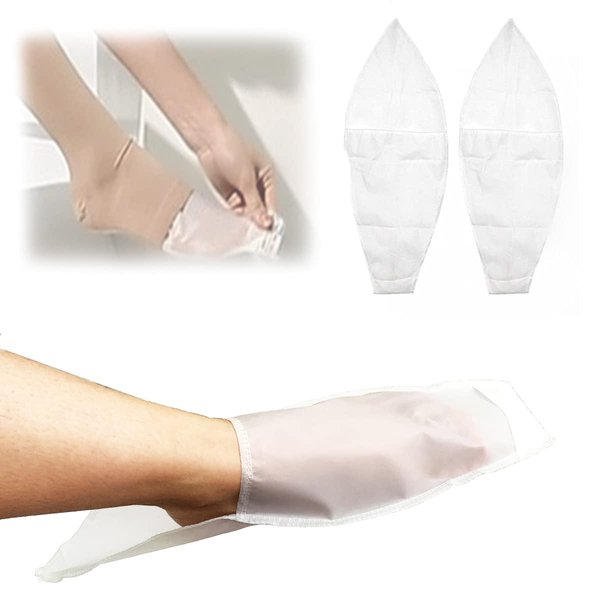 Open Toe Compression Sock Aid, Slip Stocking Easy Slide Applicator to Help Assist Put On for Disabled, Elderly, Pregnant, 2 Pcs