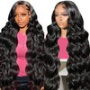 BEACIYA 250 Density 13x6 HD 30 Inch Lace Front Wigs Human Hair Pre Plucked Body Wave Lace Front Wigs Human Hair for Black Women Glueless Body Wave Frontal Wigs Human Hair