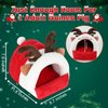 FHTONGE Guinea Pig Bed Cave for Winter, Christmas Guinea Pig Hideout House Rreindeer Shap, Warm Rat Hideaway Cozy Chinchilla Bed for Dwarf Rabbit Ferret Hedgehog Hamster Small Animal Hide