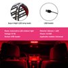 Sylvil Car LED Strip Light, 24 LEDs RGB Neon Interior Atmosphere Lights, 12V Under Dash Ambient Night Light, USB Port Auto Interior Decorative Lamp, Universal Car Accessories (Red)