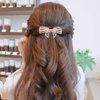 Fdesigner Crystal Bow Hair Clips Pearl Rhinestones Hair Barrette Jewelry Bowknot Hairpin Clips Wedding Bride Bow Knotted Headpieces for Women and Girls