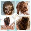 3 Pcs French Hair Pins for Women, U Shaped French Hair Pins 3.9 Inch Metal Hair Sticks for Buns, French Twist Hair Fork 2 Prong Sticks for Buns Chignons Wedding Updo Hairstyles and Top Knots