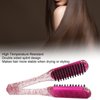 ZJchao Clamp Hair Brush, Double Sided Brush Clamp Hair Straightening Brush V Shape Double Comb Hair Straightening Splint Comb Soft Hair Straightener Clamp Brush Styling Tool Brushes for Women Men