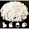 300 PCS Glue Rings for Eyelash Extension,Heart Glue Rings for Lash Eyelash Extension Supplies, Lash Glue Rings Smart Glue Cups Eyelash Glue Holder, Blossom Glue Ring Fan Fanning Glue Cups, White
