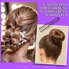 Teenitor 300pcs Hair Pins Bobby Pins Black, 100 Black Bobby Pins 100 Hair Pins for Women and 100 Clear Hair Bands Kit, Black Hair Pins for Buns 2" 2.36" and Black Bobby Pins 2" 2.75"