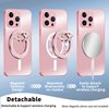 TACOMEGE Crystal Magnetic Phone Grip Holder, Ring Stand for Mag Safe Accessories, for iPhone 15/14/13/12 Plus/Pro Max/Pro/Mini(Rose Gold)