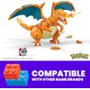 Mega Pokemon Action Figure Building Toys Set, Charizard with 222 Pieces, 1 Poseable Character, 4 Inches Tall, Gift Ideas for Kids