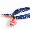 ZCYYYS Women Elastic Flag Headband with Bow Hair Band for 4th of July Headbands Head Wrap Hair Accessories TS2020 (Baby + Adult Rabbit)