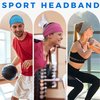 Sukeen Cooling Workout Headbands Women Men, Stretchy Non-Slip Wide Headbands for Women, Sweat Band Moisture Wicking Headbands for Women, Dark Gray/Macaron Blue/Macaron Pink/Mint Green/Lavender/Blue
