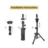 YTBYT Mini Wig Head Stand Tripod Adjustable Mannequin Head Stand Wig Stand for Mannequin Heads Training Heads and Canvas Block Head