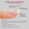 KISS Acrylic French False Nails Kit, Long Square Shape Design Nail, Purple Color French Tip Nails, Ready to Wear Gel & Manicure Stick included, Long-Lasting Convenient & Easy to Apply
