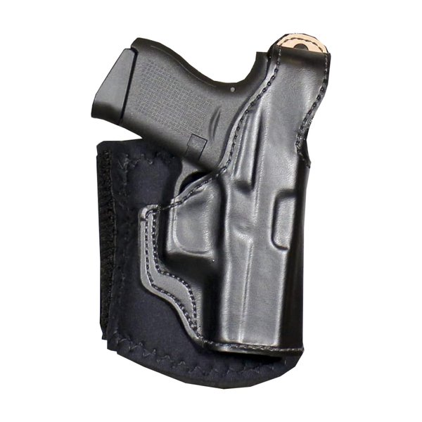 DeSantis Die Hard Ankle Rig Holster, Leather Lined Gun Holster with Thumb Break for Concealed Carry, Fits Smith & Wesson MP Shield 9/40 Guns, Unisex, Right-Hand Draw, Black