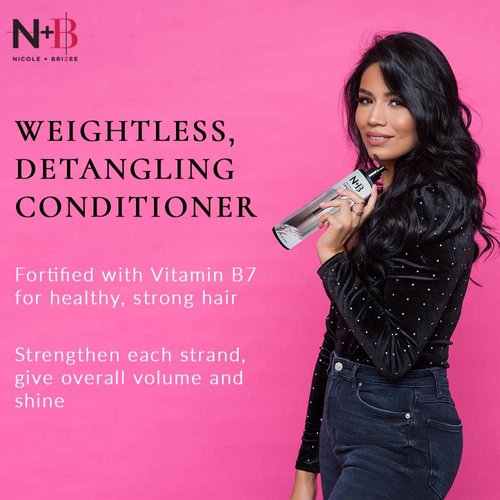 N+B Hair Volumizing Shampoo | Sulfate-Free, Biotin, Agave Oil, Vit. B7 | Safe for Colored, Keratin & Chemically Treated Hair | Ideal for All Hair Types & Textures
