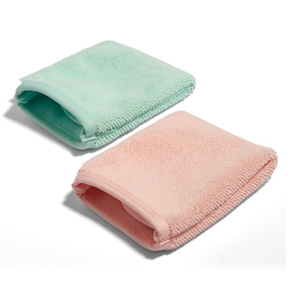 BellàMazo Makeup Remover Cloth Set Washable Makeup Remover Pads| Travel Towel | Reusable Face Cleaning Mitt | Gloves for Face| Reusable Washcloths (2 Pack) | Facial Mitt | Reusable Pads | Skin Gift
