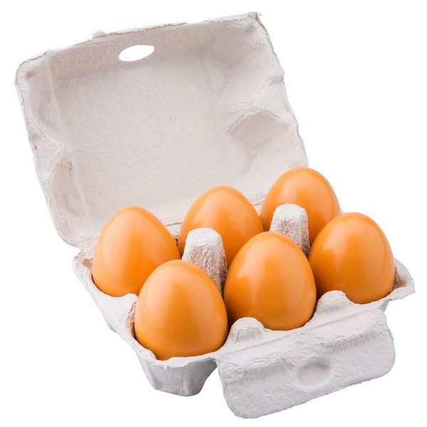 New Classic Toys Wooden Pretend Play Toy for Kids Six Wooden Eggs Cooking Simulation Educational Toys and Color Perception Toy for Preschool Age Toddlers Boys Girls