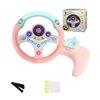 XHSP Steering Wheel Toy with Lights Music, Simulated Driving for Toddlers Pretend Play Toy Adsorption Driving Wheel for Kids (Style 1)