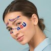 Fourth of July Face Temporary Tattoo,10 Sheets USA Patriotic Tattoos Stickers Red White and Blue Flag Eye Makeup Waterproof Independence Day Temporary for USA Party Favors Decoretions Accessories