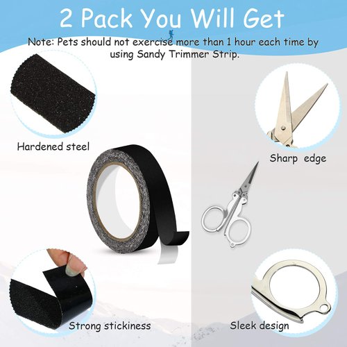 16.4 ft Sandy Trimmer Strip with Foldable Scissor Sandy Track for Small Pet Glider Exercise Wheel, Hamster Running Wheel, Flying Saucer Exercise Wheel for Prairie Dog Squirrel Chinchilla Guinea Pig