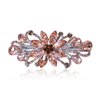 Sankuwen Flower Luxury Jewelry Design Hairpin Rhinestone Hair Barrette Clip,Also Perfect Mother's Day Gifts for Mom(Orange)