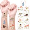 Cheerland 108 pcs Woodland Fairy Temporary Tattoo Stickers for Girls Enchanted Forest Birthday Party Favor Party Decorations Kids Garden Faries Fake Tattoos Paper for Girls Party Supplies